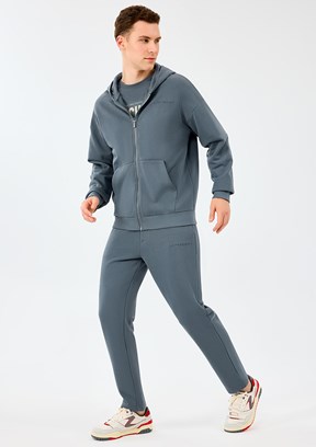 SKECHERS M Essential Full Zip Gri Erkek Fermuarlı Kapşonlu Sweatshirt