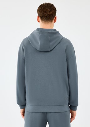 SKECHERS M Essential Full Zip Gri Erkek Fermuarlı Kapşonlu Sweatshirt