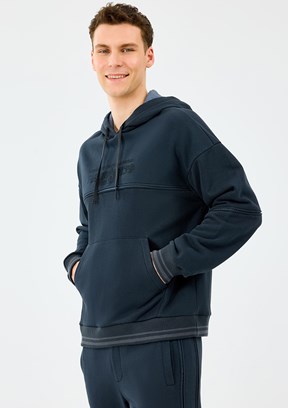 SKECHERS M Hoodie Sweatshirt - S2520227-3817 Erkek Siyah Kapüşonlu Sweatshirt