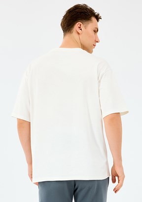 SKECHERS Beyaz Erkek Baskılı T-Shirt