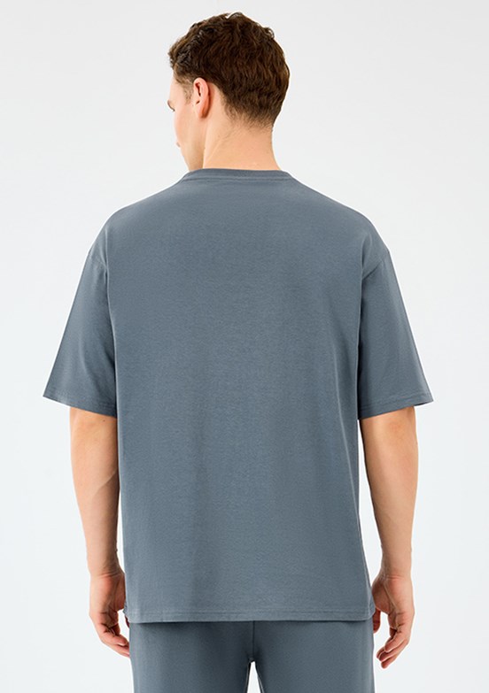 SKECHERS Gri Erkek Baskılı T-Shirt