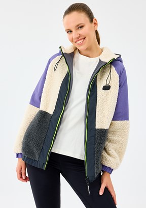 SKECHERS W Outdoor Fleece Full Zip Sher Pembe Kadın Polar Mont