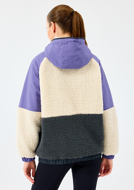 SKECHERS W Outdoor Fleece Full Zip Sher Pembe Kadın Polar Mont