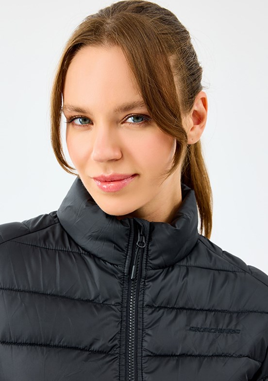 SKECHERS M Outerwear Polar Lining Paded Vest - S231240-3817 Kadın Siyah Şişme Mont