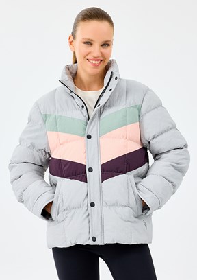 SKECHERS Gri Kadın W Puffer Şişme Mont