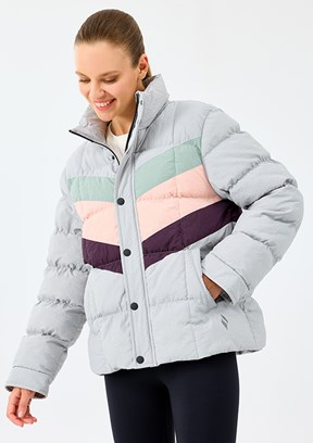 SKECHERS Gri Kadın W Puffer Şişme Mont