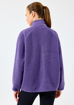 SKECHERS Mor Kadın W Woven Detailed Pull Over Baskılı Mont
