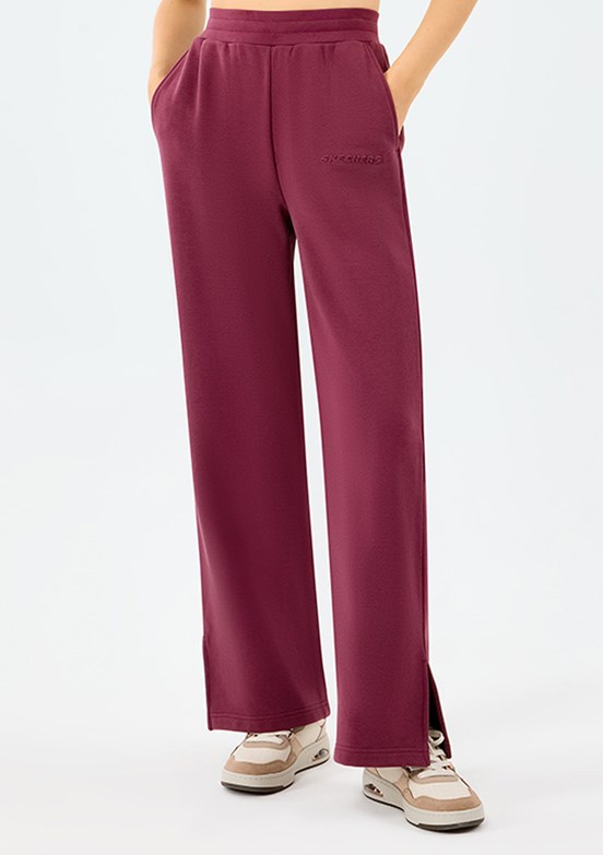 SKECHERS Bordo Kadın W Essential Wide Leg Eşofman Altı