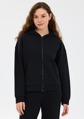 SKECHERS - S2610016-3817 Kadın Siyah Fermuarlı Sweatshirt
