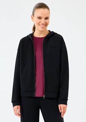 SKECHERS Siyah Kadın Fermuarlı Sweatshirt