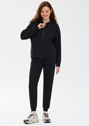 SKECHERS - S2610016-3817 Kadın Siyah Fermuarlı Sweatshirt
