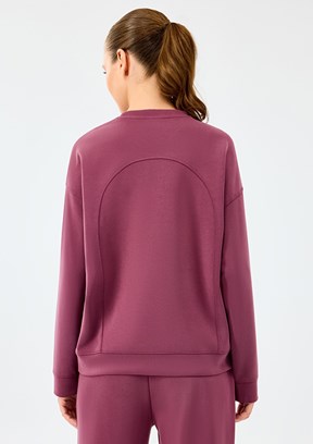 SKECHERS Bordo Kadın W Lounge Loose Crew Neck Bisiklet Yaka Sweatshirt