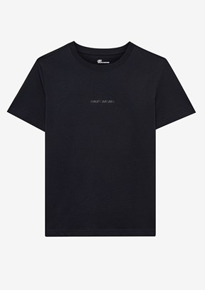 SKECHERS W Soft Touch V Neck Asymmetric - S2520064-3817 Kadın Siyah Baskılı Sweatshirt