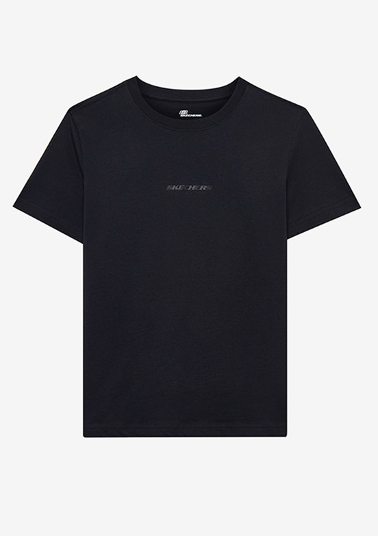 SKECHERS W Soft Touch V Neck Asymmetric - S2520064-3817 Kadın Siyah Baskılı Sweatshirt