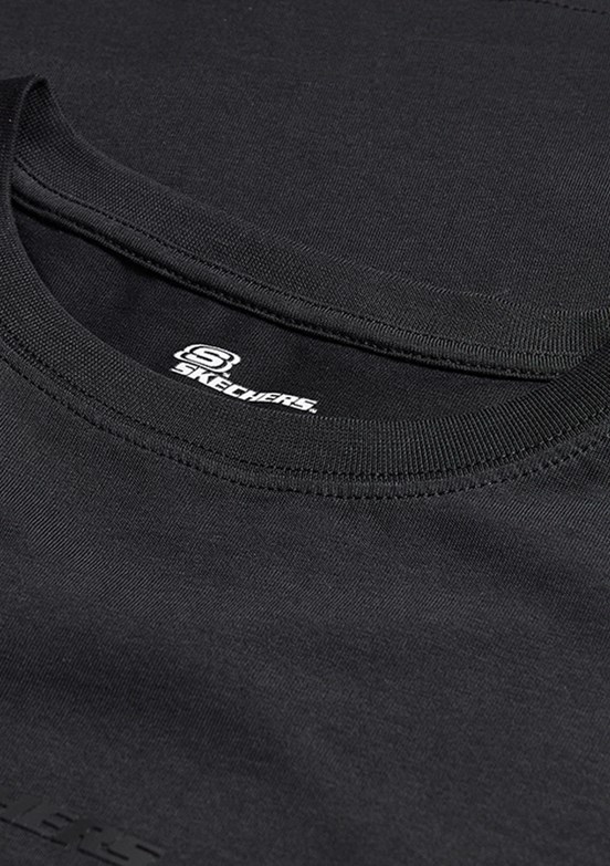 SKECHERS W Soft Touch V Neck Asymmetric - S2520064-3817 Kadın Siyah Baskılı Sweatshirt