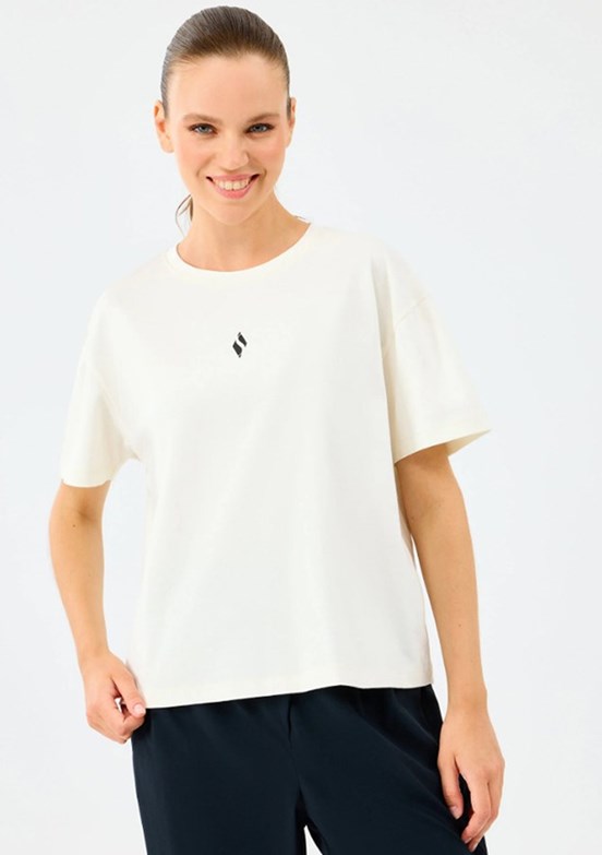 SKECHERS W Light Fabric Beyaz Kadın T-Shirt