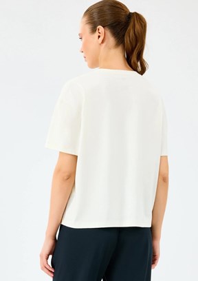 SKECHERS W Light Fabric Beyaz Kadın T-Shirt