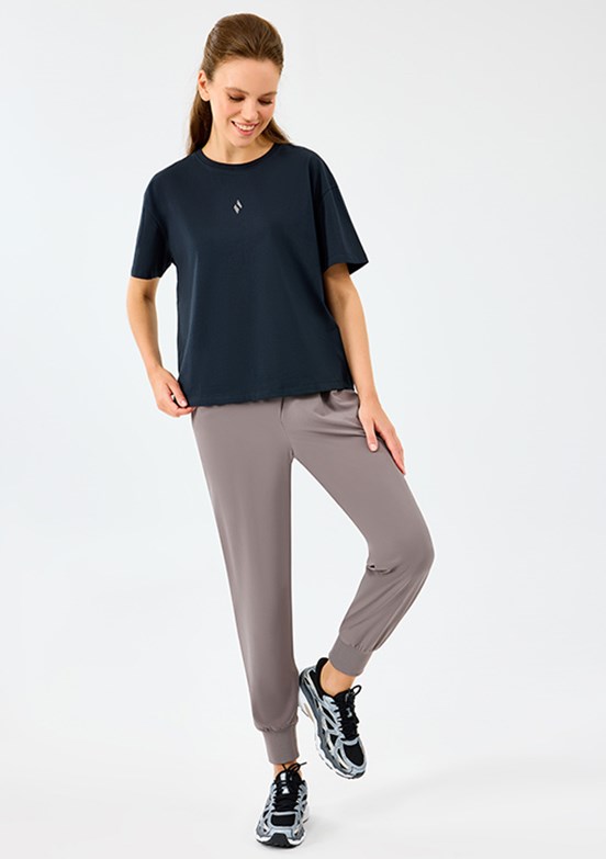 SKECHERS Siyah Kadın W Light Fabric Baskılı T-Shirt