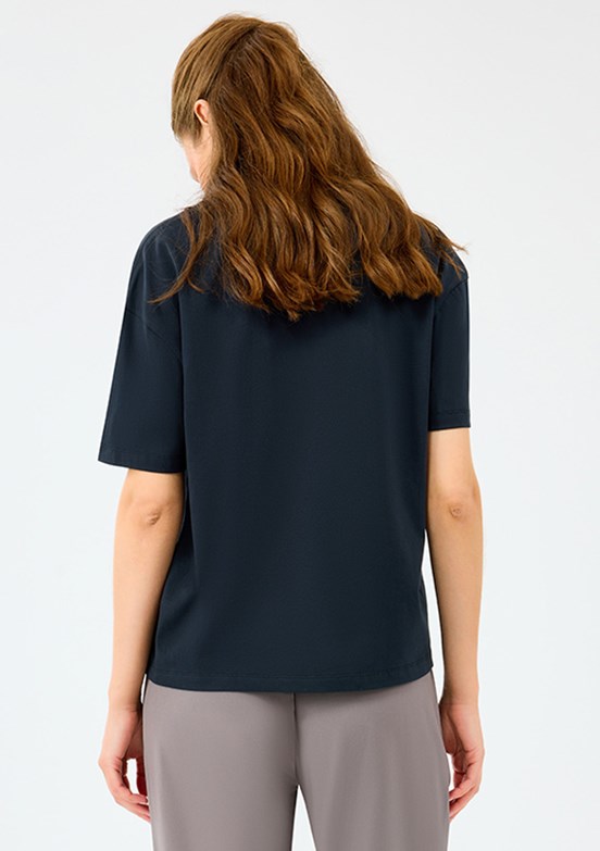 SKECHERS Siyah Kadın W Light Fabric Baskılı T-Shirt