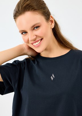SKECHERS Siyah Kadın W Light Fabric Baskılı T-Shirt