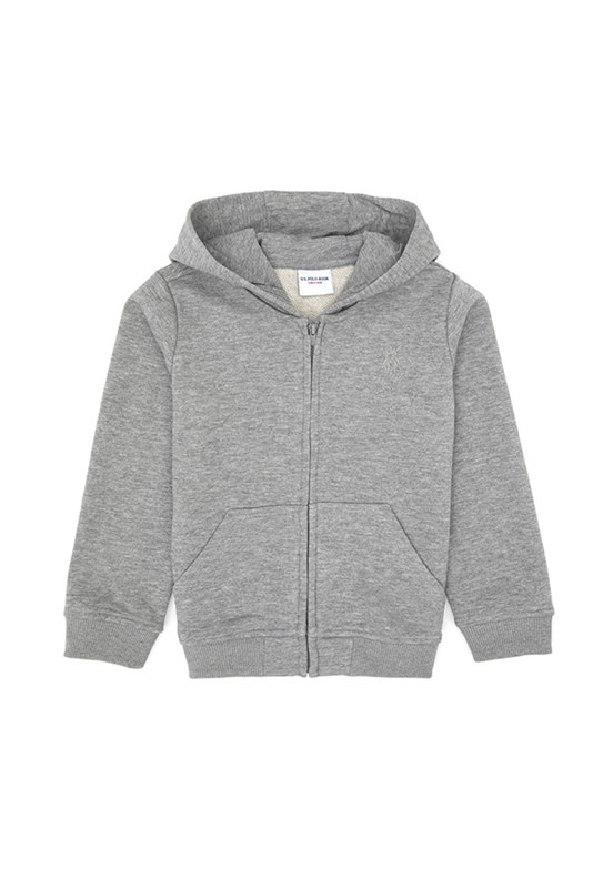 US POLO ASSN Erkek Çocuk Gri Basic Sweatshirt