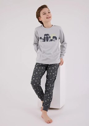 ROLY POLY Gri Erkek Çocuk Pijama Takımı