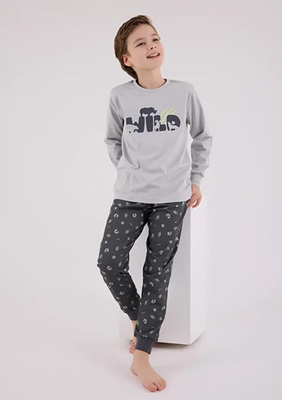 ROLY POLY Gri Erkek Çocuk Pijama Takımı