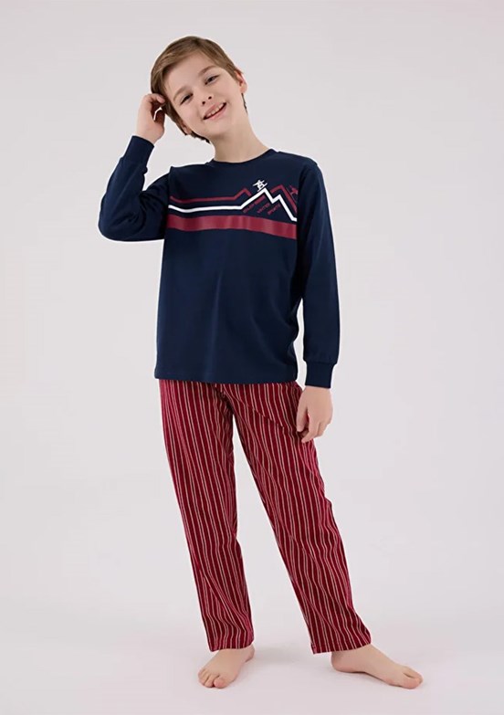 ROLY POLY - RP3648-2 Erkek Çocuk Lacivert Pijama Takımı