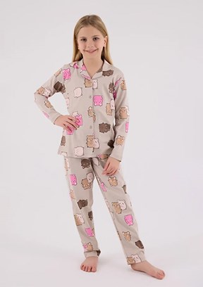 ROLY POLY Bej Kız Çocuk Pijama Takımı