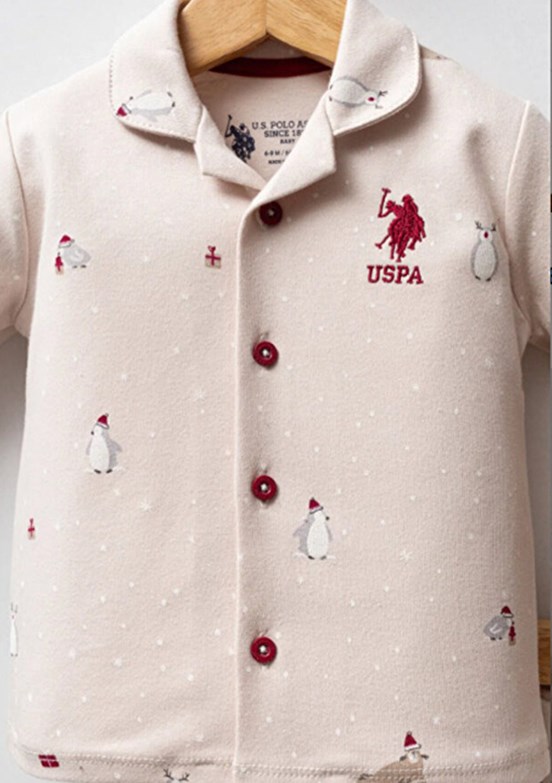 US POLO ASSN Bej Erkek Bebek Eşofman Altı