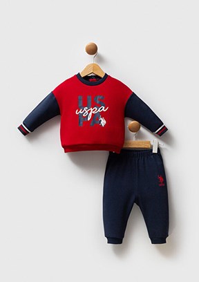US POLO ASSN Kırmızı Erkek Bebek Eşofman Altı