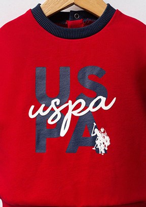 US POLO ASSN Kırmızı Erkek Bebek Eşofman Altı
