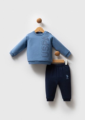 US POLO ASSN Mavi Erkek Bebek Eşofman Altı