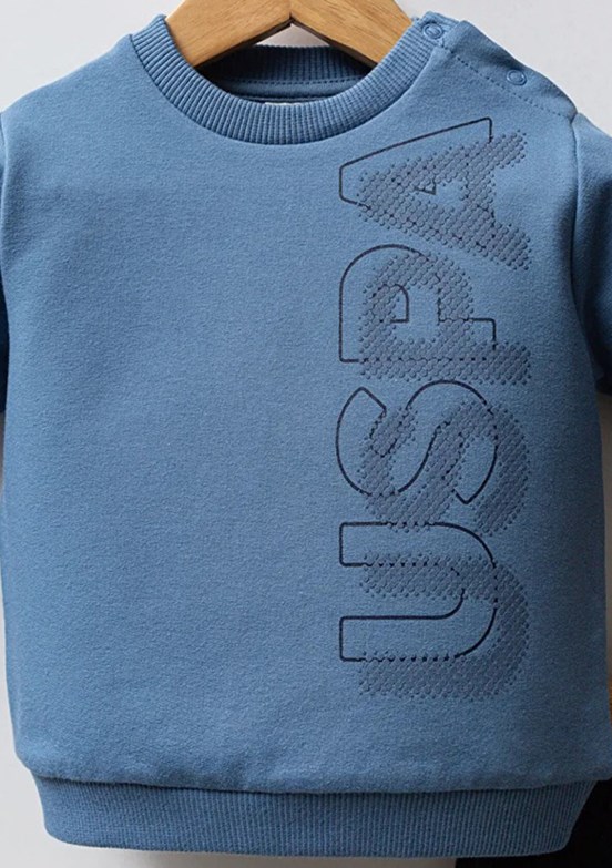 US POLO ASSN Mavi Erkek Bebek Eşofman Altı