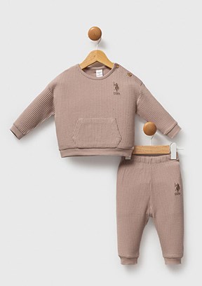 US POLO ASSN Bej Erkek Bebek Eşofman Altı