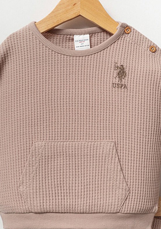 US POLO ASSN Bej Erkek Bebek Eşofman Altı