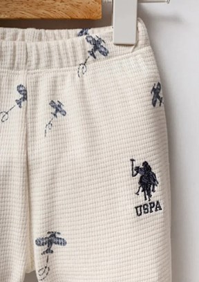 US POLO ASSN Beyaz Erkek Bebek Eşofman Altı