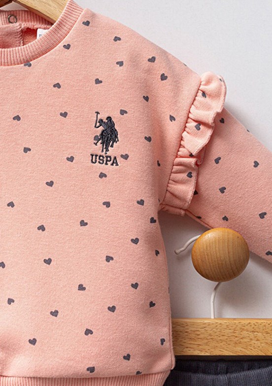 US POLO ASSN Turuncu Kız Bebek Eşofman Altı
