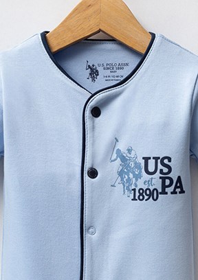US POLO ASSN Mavi Erkek Bebek Tulum Elbise