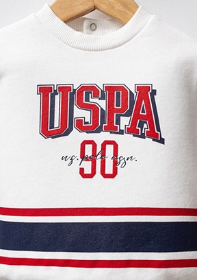 US POLO ASSN Beyaz Erkek Bebek Eşofman Altı