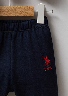 US POLO ASSN Beyaz Erkek Bebek Eşofman Altı