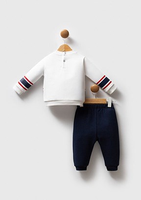 US POLO ASSN Beyaz Erkek Bebek Eşofman Altı