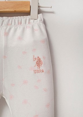 US POLO ASSN Beyaz Kız Bebek Eşofman Altı