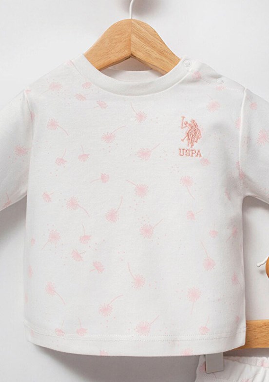 US POLO ASSN Beyaz Kız Bebek Eşofman Altı