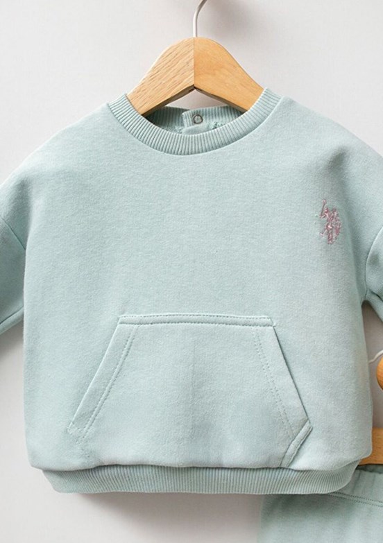 US POLO ASSN Yeşil Kız Bebek Eşofman Takımı