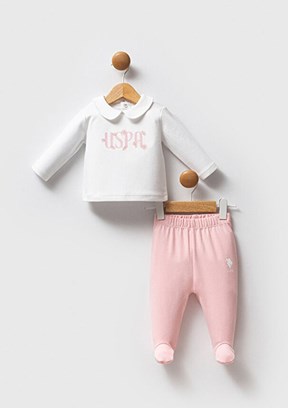 US POLO ASSN Beyaz Kız Bebek Eşofman Altı