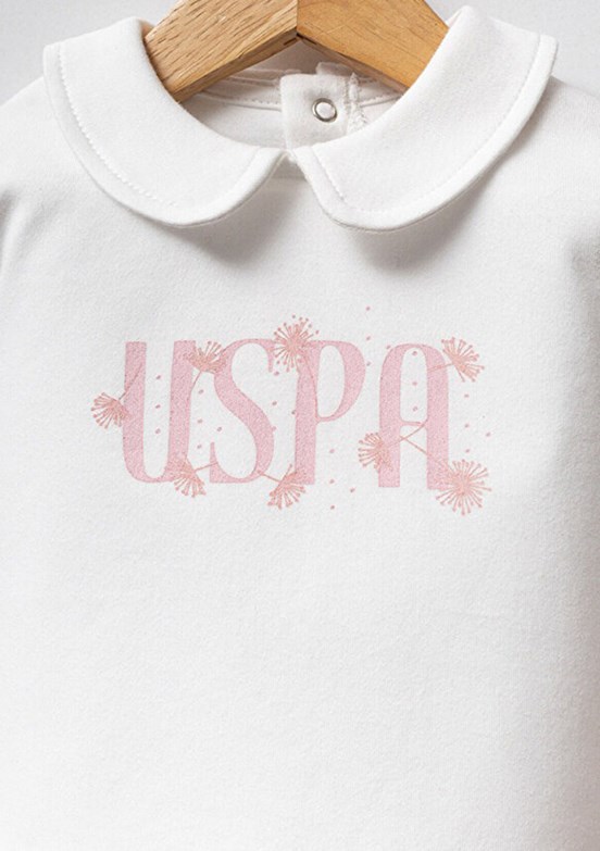 US POLO ASSN Beyaz Kız Bebek Eşofman Altı
