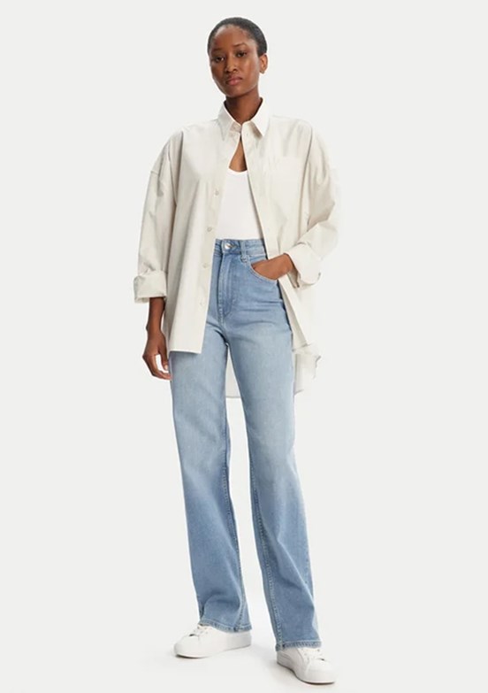 ONLY Mavi Kadın Yüksek Bel Jean Pantolon