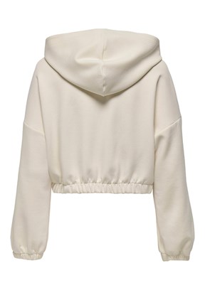 ONLY Gri Kadın Fermuarlı Kapüşonlu Sweatshirt