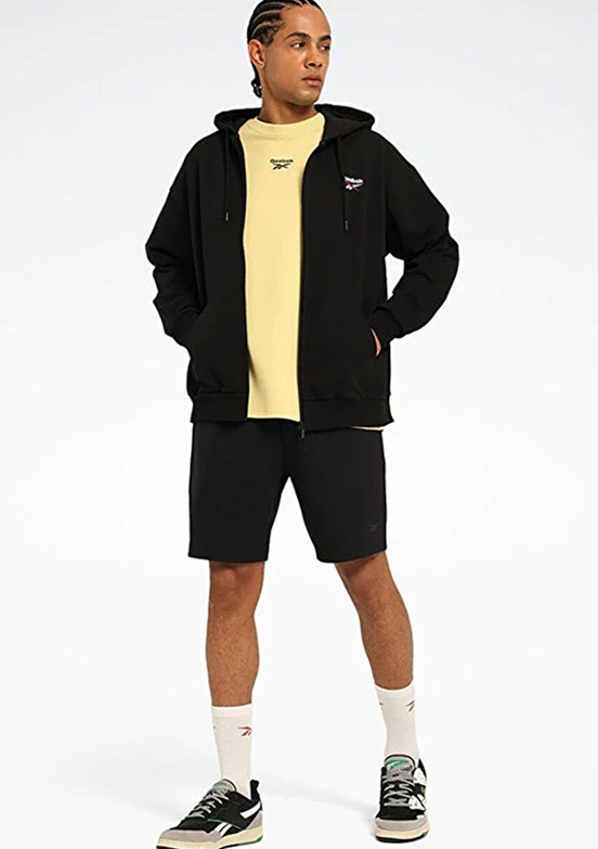 REEBOK 5M,NEW ID REG FZ Siyah Kadın Baskılı Sweatshirt